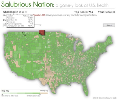 Salubrious Nation data game by Nick Diakopoulos